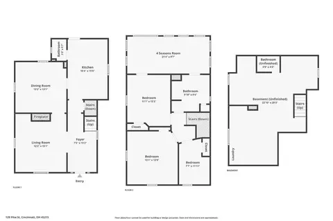Floorplan - 129 Pike St, Reading, OH 45215 photo 3 of 3