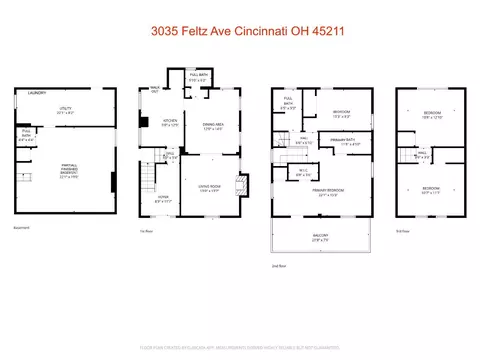 Floorplan - 3035 Feltz Ave, Cincinnati, OH 45211 photo 1 of 3