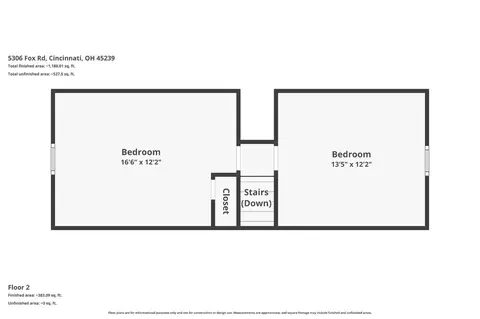 Floorplan - 5306 Fox Rd, Cincinnati, OH 45239 photo 2 of 4