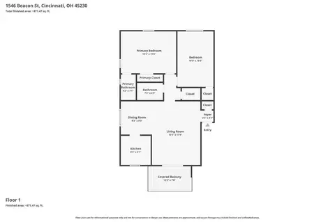 Floorplan - 1546 Beacon St, Cincinnati, OH 45230 photo 1 of 3