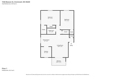 Floorplan - 1546 Beacon St, Cincinnati, OH 45230 photo 3 of 3