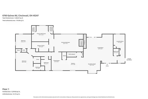 Floorplan - 6700 Gaines Rd, Cincinnati, OH 45247 photo 1 of 2