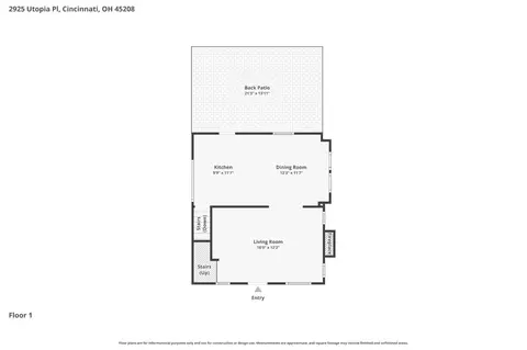 Floorplan - 2925 Utopia Pl, Cincinnati, OH 45208 photo 1 of 4