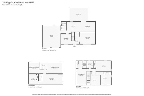 Floorplan - 761 Kipp Dr, Cincinnati, OH 45255 photo 4 of 4