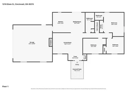 Floorplan - 1210 Dixie Ct, Lincoln Heights, OH 45215 photo 2 of 3
