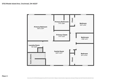 Floorplan - 5752 Rhode Island Ave, Cincinnati, OH 45237 photo 1 of 4