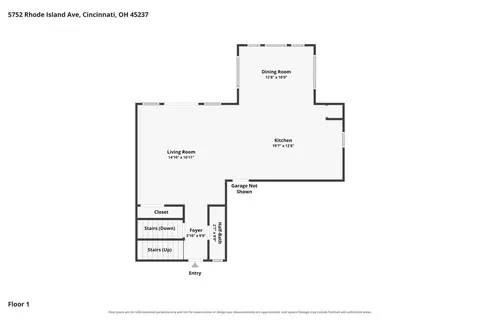 Floorplan - 5752 Rhode Island Ave, Cincinnati, OH 45237 photo 2 of 4