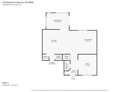 Floorplan - 176 Shanda Dr, Monroe, OH 45050 photo 3 of 4