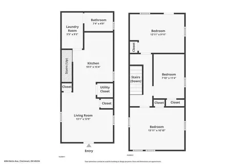 Floorplan - 6254 Betts Ave, Cincinnati, OH 45224 photo 1 of 1