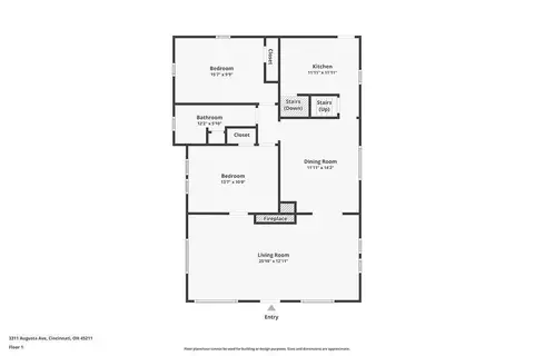 Floorplan - 3311 Augusta Ave, Cheviot, OH 45211 photo 3 of 4