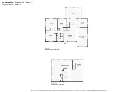 Floorplan - 60 Beverly Ct, Hamilton, OH 45013 photo 1 of 3