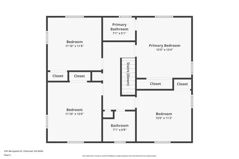 Floorplan - 2101 Berrypatch Dr, Cincinnati, OH 45244 photo 2 of 3
