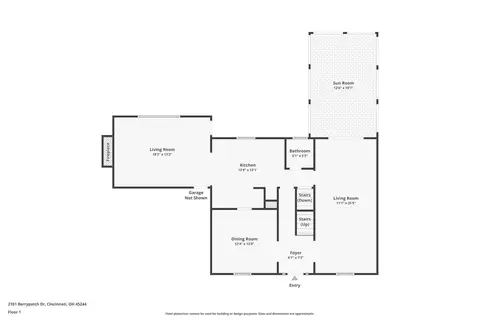 Floorplan - 2101 Berrypatch Dr, Cincinnati, OH 45244 photo 1 of 3