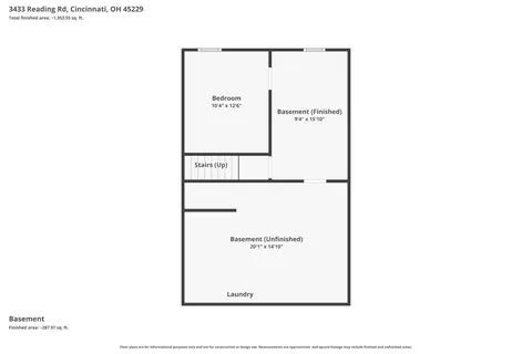 Floorplan - 3433 Reading Rd, Cincinnati, OH 45229 photo 2 of 4