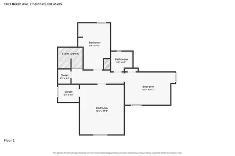 Floorplan - 1401 Beech Ave, Cincinnati, OH 45205 photo 4 of 4