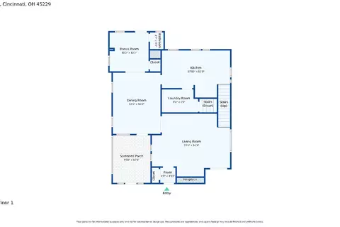 Floorplan - 4024 Paddock Rd, Cincinnati, OH 45229 photo 1 of 4