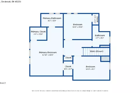 Floorplan - 4024 Paddock Rd, Cincinnati, OH 45229 photo 2 of 4