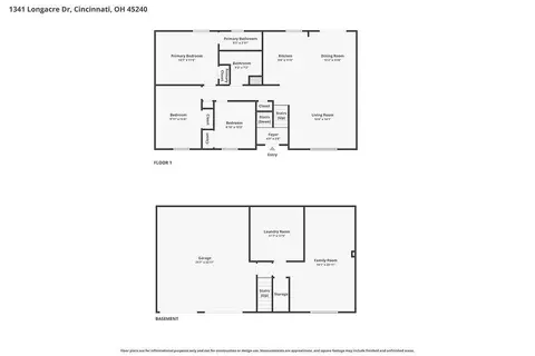 Floorplan - 1341 Longacre Dr, Forest Park, OH 45240 photo 2 of 2