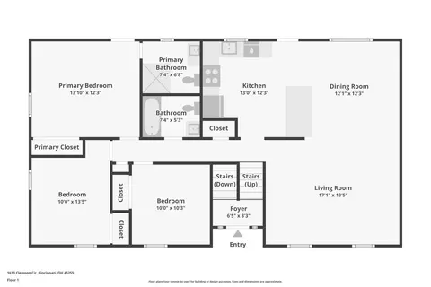 Floorplan - 1613 Clemson Cir, Cincinnati, OH 45255 photo 1 of 2