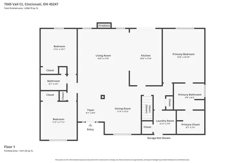Floorplan - 7045 Vail Ct, Cincinnati, OH 45247 photo 1 of 2