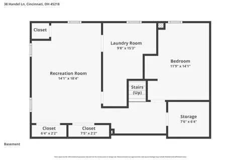 Floorplan - 38 Handel Ln, Greenhills, OH 45218 photo 4 of 4