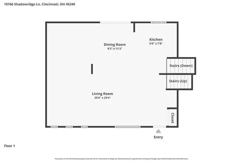 Floorplan - 10766 Shadowridge Ln, Cincinnati, OH 45240 photo 1 of 3