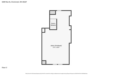 Floorplan - 6409 Roe St, Cincinnati, OH 45227 photo 3 of 3