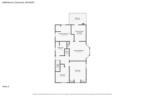 Floorplan - 6409 Roe St, Cincinnati, OH 45227 photo 2 of 3