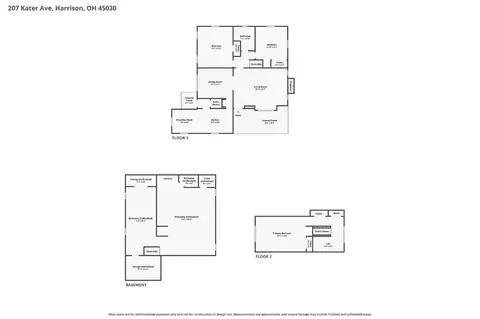 Floorplan - 207 Kater Ave, Harrison, OH 45030 photo 1 of 4