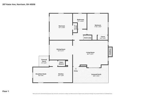 Floorplan - 207 Kater Ave, Harrison, OH 45030 photo 2 of 4