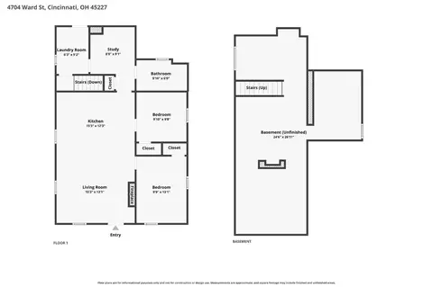 Floorplan - 4704 Ward St, Cincinnati, OH 45227 photo 3 of 3