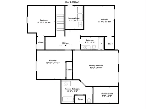 Floorplan - 1291 Heather Rdg, Cincinnati, OH 45233 photo 2 of 3