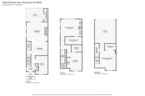Floorplan - 2552 Cleinview Ave, Cincinnati, OH 45206 photo 1 of 1