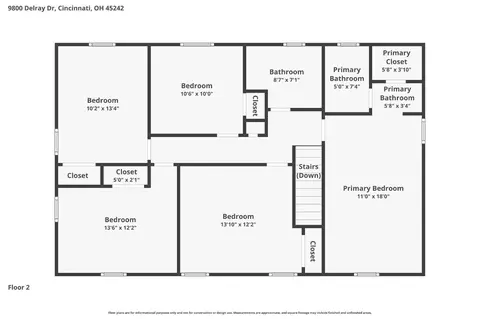 Floorplan - 9800 Delray Dr, Montgomery, OH 45242 photo 1 of 2