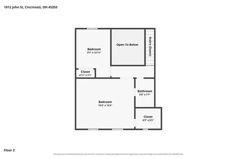 Floorplan - 1012 John St, Cincinnati, OH 45203 photo 1 of 4