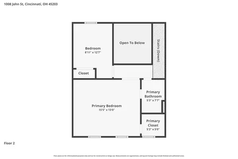 Floorplan - 1008 John St, Cincinnati, OH 45203 photo 1 of 4
