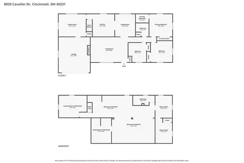 Floorplan - 8929 Cavalier Dr, Cincinnati, OH 45231 photo 3 of 3