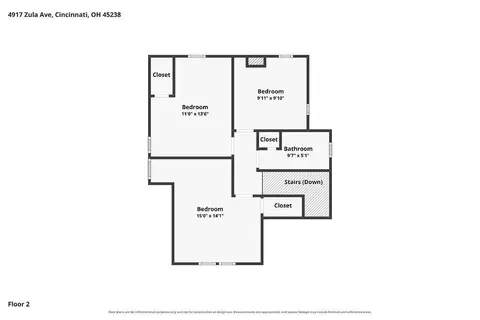 Floorplan - 4917 Zula Ave, Cincinnati, OH 45238 photo 1 of 3