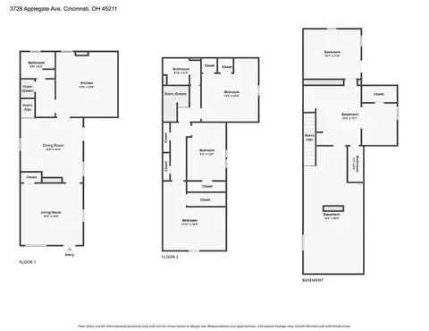 Floorplan - 3728 Applegate Ave, Cheviot, OH 45211 photo 1 of 1