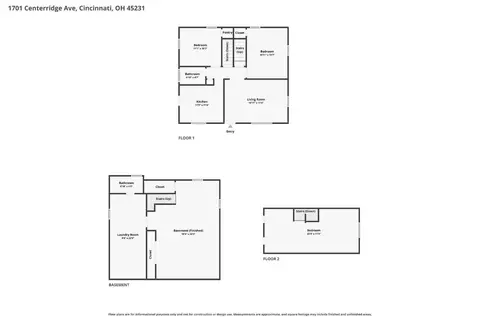 Floorplan - 1701 Centerridge Ave, Cincinnati, OH 45231 photo 2 of 4