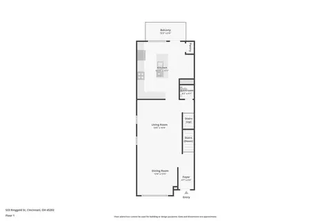 Floorplan - 533 Ringgold St, Cincinnati, OH 45202 photo 1 of 4