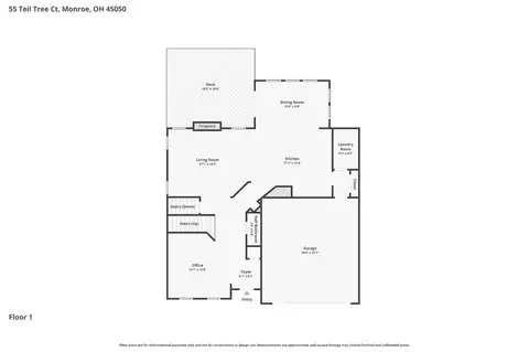 Floorplan - 55 Teil Tree Ct, Monroe, OH 45050 photo 2 of 4