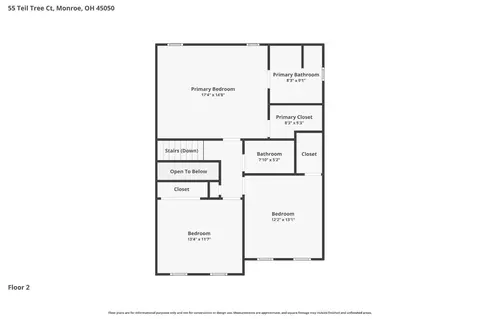 Floorplan - 55 Teil Tree Ct, Monroe, OH 45050 photo 3 of 4