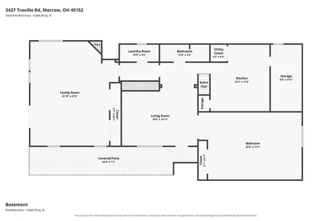 Floorplan - 3437 Trovillo Rd, Morrow, OH 45152 photo 2 of 2