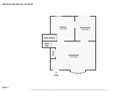 Floorplan - 4953 Brant Rd, Morrow, OH 45152 photo 3 of 4