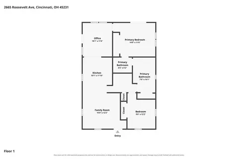 Floorplan - 2665 Roosevelt Ave, Cincinnati, OH 45231 photo 1 of 1