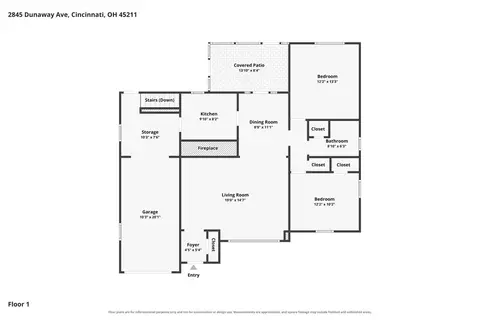 Floorplan - 2845 Dunaway Ave, Cincinnati, OH 45211 photo 1 of 3