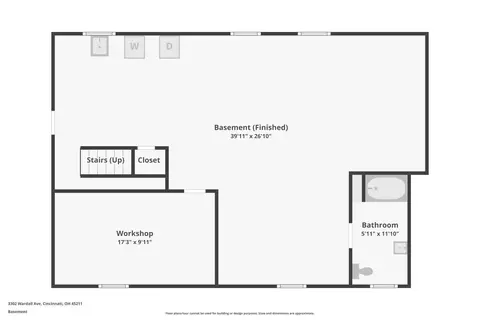 Floorplan - 3302 Wardall Ave, Cheviot, OH 45211 photo 3 of 4