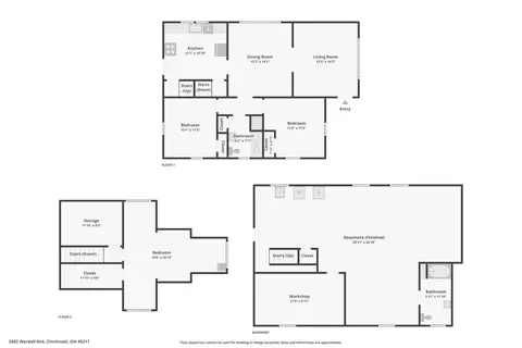 Floorplan - 3302 Wardall Ave, Cheviot, OH 45211 photo 4 of 4