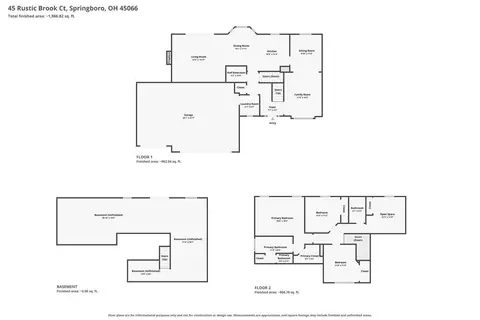 Floorplan - 45 Rustic Brook Ct, Springboro, OH 45066 photo 1 of 1